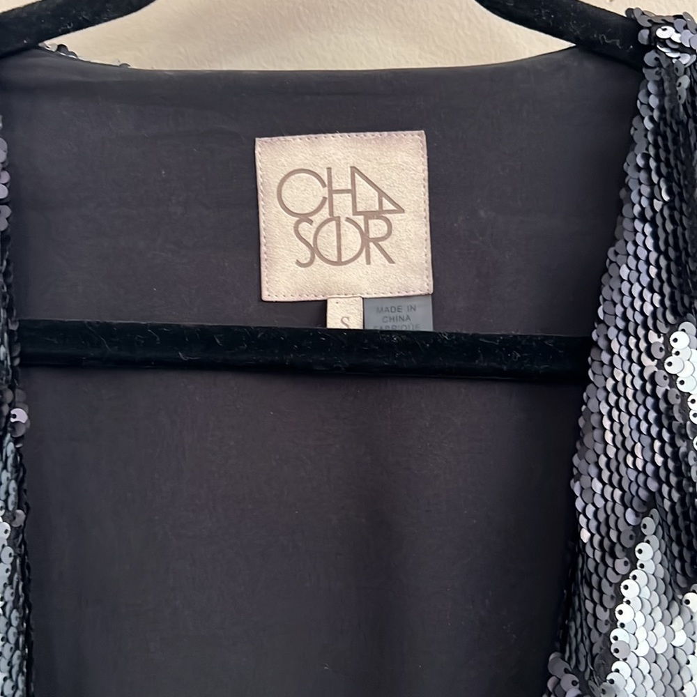 Chaser Lined With Reversible Sequins Open Front J… - image 5